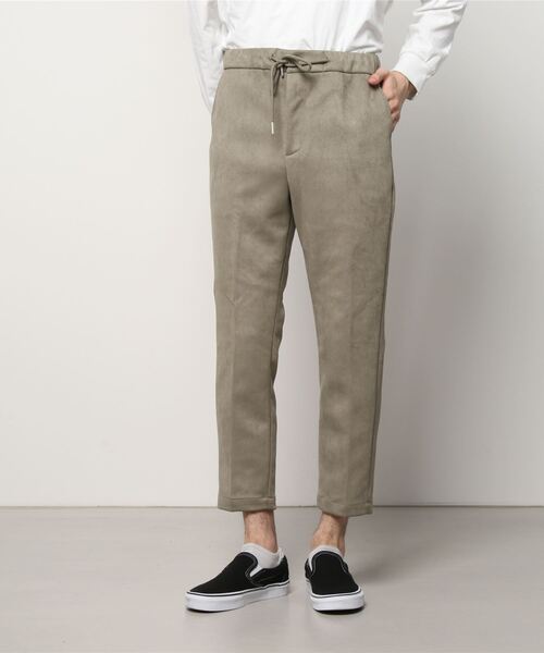 【セール】■フェイクスエード■ スリムテーパードスラックス（スラックス）｜ONE DAY KMC （ワンデイケーエムシー）