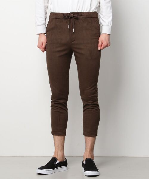 【セール】■フェイクスエード■ スリムテーパードスラックス（スラックス）｜ONE DAY KMC （ワンデイケーエムシー）