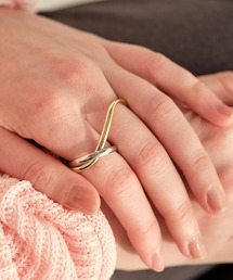 ANOH | バイカラーWフープリング(リング)