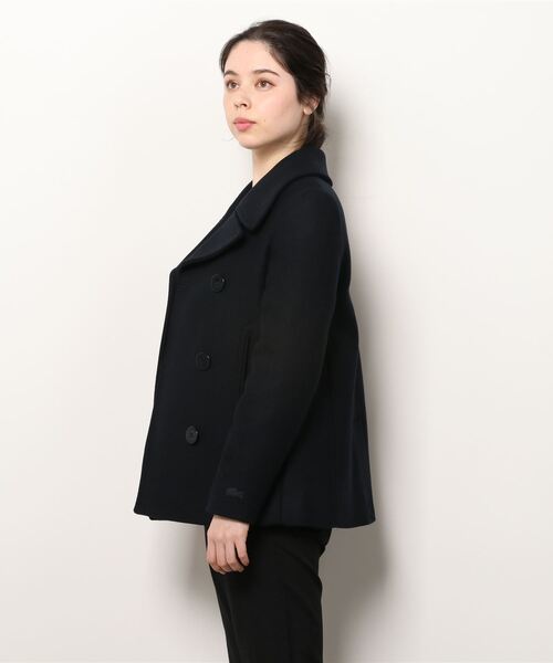 LACOSTE（ラコステ）の「ウール混ピーコート（トレンチコート・レディース・ブラック・40/38/36/34）」の3枚目の写真