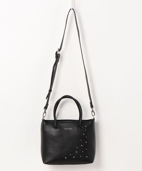 CECIL McBEE（セシルマクビー）の「【CECIL McBEE / セシルマクビー】 ブルーナ　2wayハンドバッグ（ハンドバッグ・レディース・ブラック/オフホワイト・FREE）」の2枚目の写真