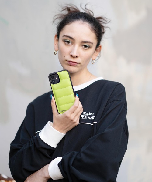 X-girl（エックスガール）の「PUFFER MOBILE CASE for iPhone 12/12 Pro（スマホケース/カバー・レディース・ホワイト/グリーン/ブラック・ONE SIZE）」の12枚目の写真