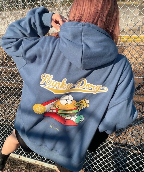 nemne store（ネンネストア）の「【 krap_jpn コラボ 】バックプリント裏起毛パーカー（パーカー・レディース・ブラック/オートミール/ブルー系その他・フリー）」の3枚目の写真