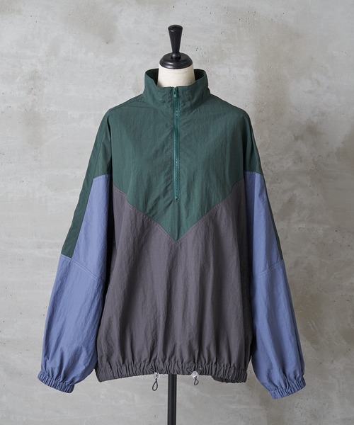 BEARDSLEY（ビアズリー）の「《FRIPIER・ユニセックス》パッチワークスキッパーブルゾン（ブルゾン・レディース・グレー・FREE）」の4枚目の写真