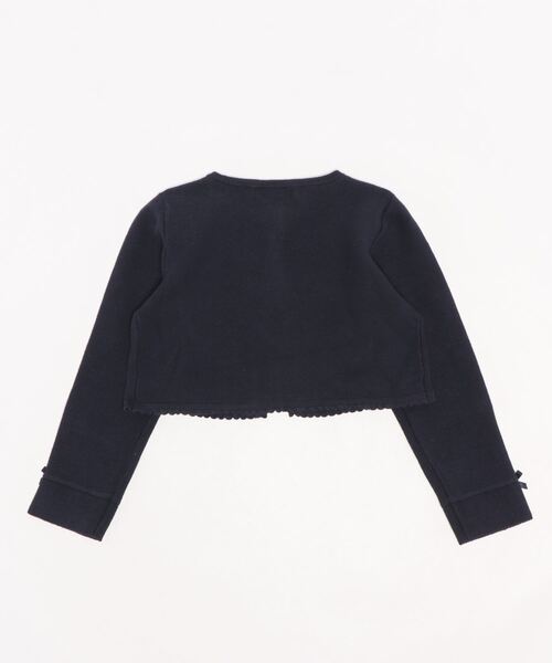 BeBe(ベベ)の「BeBe/フォーマル袖タックリボンコットンニットボレロジャケット(110~130cm)(スーツジャケット・キッズ・オフホワイト/ネイビー・130/120/110)」の12枚目の写真