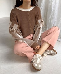 Bab | ２WAYフリンジニットカーディガン(カーディガン/ボレロ)