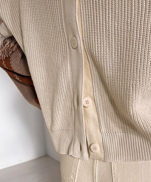 Bab(バブ)の「2WAYフリンジニットカーディガン(カーディガン/ボレロ・レディース・グリーン/アイボリー/グレイッシュベージュ・FREE)」の16枚目の写真