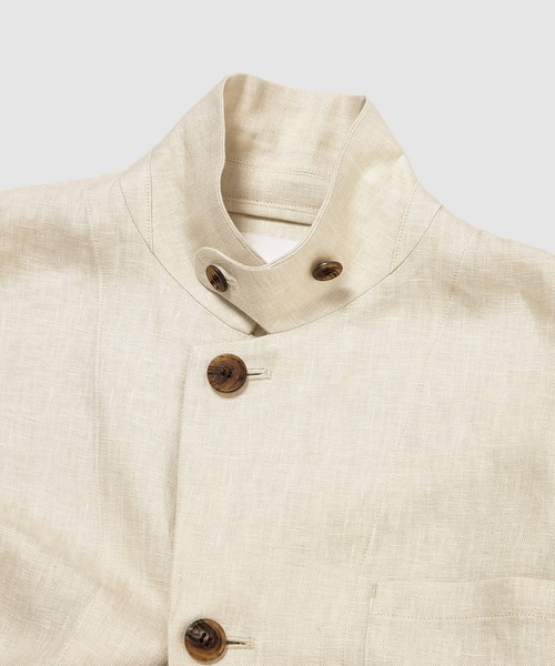 sawa takai（サワ タカイ）の「TAB COAT（ステンカラーコート・レディース・ベージュ系その他・S）」の4枚目の写真