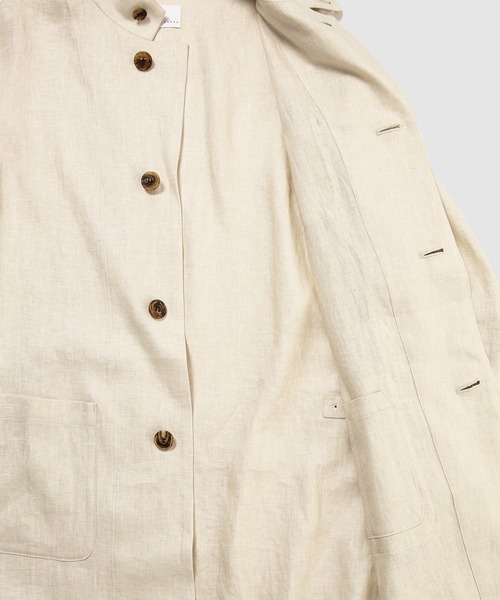 sawa takai（サワ タカイ）の「TAB COAT（ステンカラーコート・レディース・ベージュ系その他・S）」の5枚目の写真