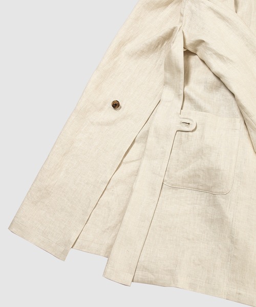 sawa takai（サワ タカイ）の「TAB COAT（ステンカラーコート・レディース・ベージュ系その他・S）」の6枚目の写真