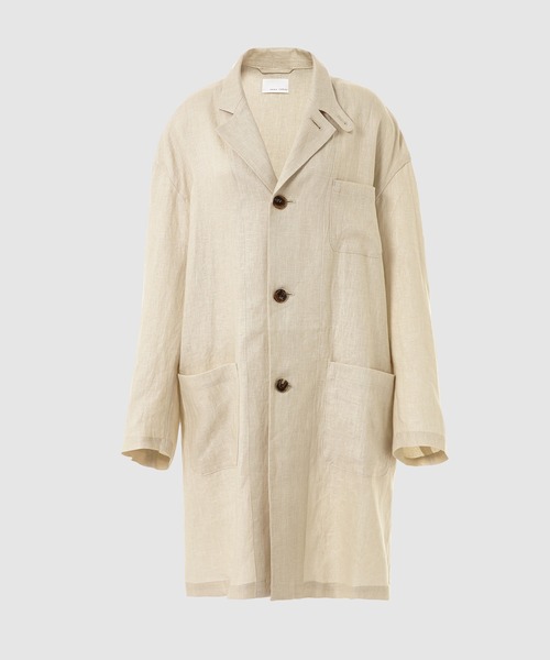 sawa takai（サワ タカイ）の「TAB COAT（ステンカラーコート・レディース・ベージュ系その他・S）」の2枚目の写真