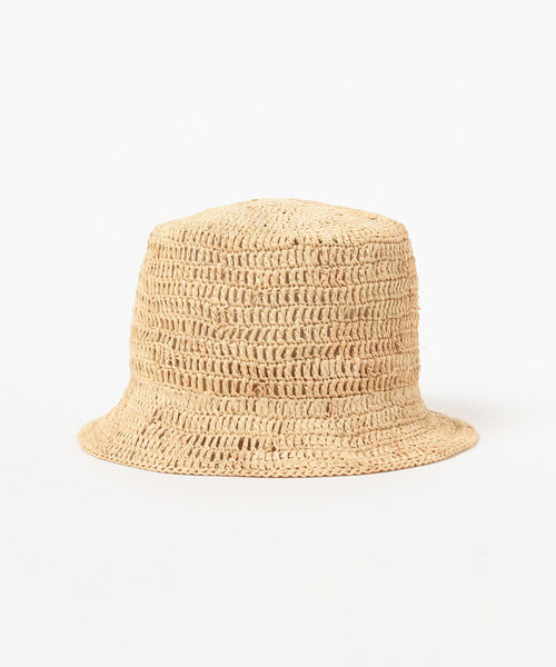 Ray BEAMS（レイビームス）の「Ray BEAMS / ラフィア バケットハット（ハット・レディース・ブラック/ナチュラル・ONE SIZE）」の8枚目の写真