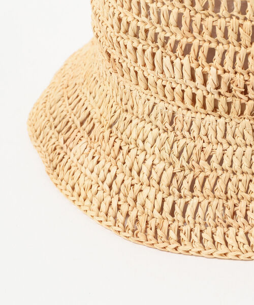 Ray BEAMS（レイビームス）の「Ray BEAMS / ラフィア バケットハット（ハット・レディース・ブラック/ナチュラル・ONE SIZE）」の12枚目の写真