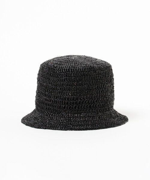 Ray BEAMS（レイビームス）の「Ray BEAMS / ラフィア バケットハット（ハット・レディース・ブラック/ナチュラル・ONE SIZE）」の15枚目の写真