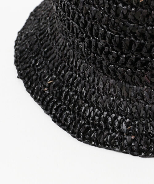 Ray BEAMS（レイビームス）の「Ray BEAMS / ラフィア バケットハット（ハット・レディース・ブラック/ナチュラル・ONE SIZE）」の16枚目の写真