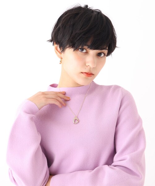 OPAQUE.CLIP（オペークドットクリップ）の「◆ボリュームオーバルネックレス（ネックレス・レディース・シルバー/ゴールド・00）」の9枚目の写真