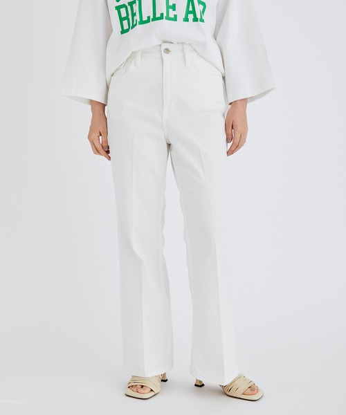 Healthy denim(ヘルシーデニム)の「【Healthy DENIM】別注Lotus Flare(デニムパンツ・レディース・オフホワイト・1/2/3)」の1枚目の写真