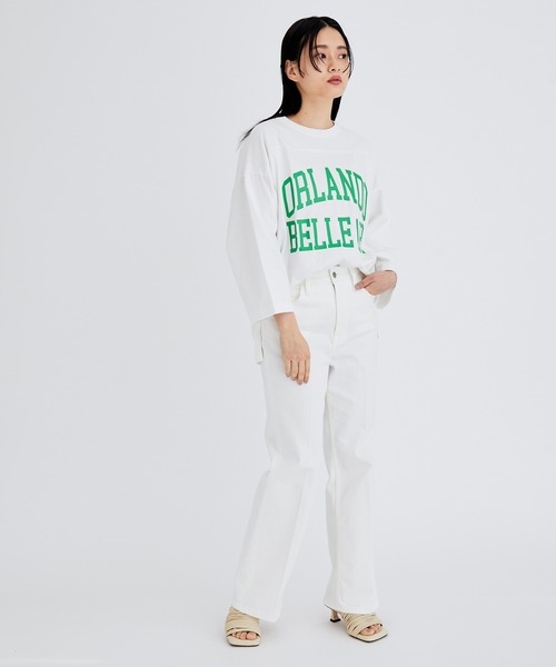 Healthy denim(ヘルシーデニム)の「【Healthy DENIM】別注Lotus Flare(デニムパンツ・レディース・オフホワイト・1/2/3)」の3枚目の写真