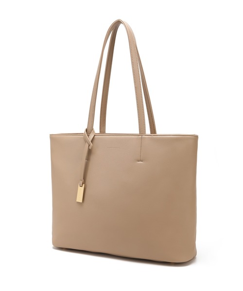 新品同様 MOYNAT ハンドバッグ デュオトート ブラウン チャーム