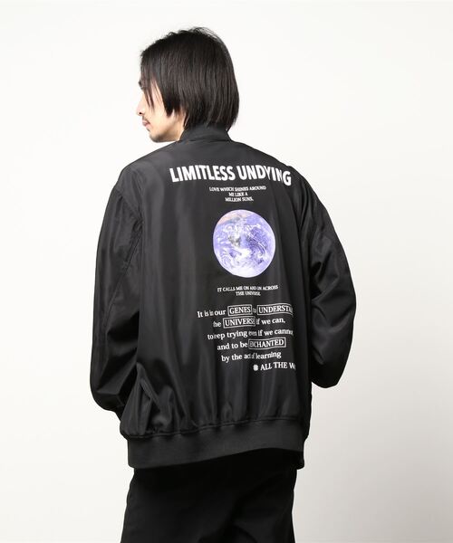 m.f.editorial(エムエフエディトリアル)の「セマンティックデザイン/semantic designアースプリント BIG MA-1(MA-1・メンズ・ブラック・LARGE/X-LARGE/MEDIUM)」の2枚目の写真