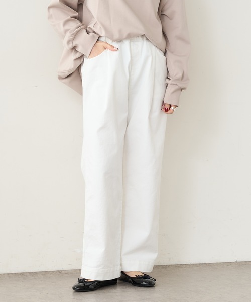 PUAL CE CIN（ピュアルセシン）の「【JAPAN】カツラギストレッチストレートパンツ（その他パンツ・レディース・ホワイト/ベージュ/ネイビー/ナチュラル・FREE）」の11枚目の写真