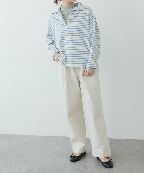 PUAL CE CIN（ピュアルセシン）の「【JAPAN】カツラギストレッチストレートパンツ（その他パンツ・レディース・ホワイト/ベージュ/ネイビー/ナチュラル・FREE）」の7枚目の写真