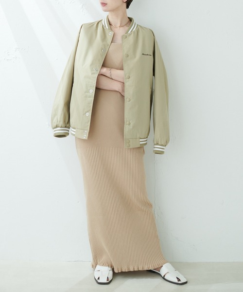 SKOOKUM（スクーカム）の「Skookum/スタジャン/スタジアムジャンパー（ブルゾン・レディース・ベージュ/ホワイト・MEDIUM）」の12枚目の写真