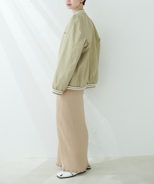 SKOOKUM（スクーカム）の「Skookum/スタジャン/スタジアムジャンパー（ブルゾン・レディース・ベージュ/ホワイト・MEDIUM）」の14枚目の写真