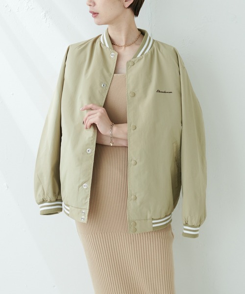 SKOOKUM（スクーカム）の「Skookum/スタジャン/スタジアムジャンパー（ブルゾン・レディース・ベージュ/ホワイト・MEDIUM）」の16枚目の写真