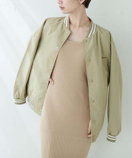 SKOOKUM（スクーカム）の「Skookum/スタジャン/スタジアムジャンパー（ブルゾン・レディース・ベージュ/ホワイト・MEDIUM）」の18枚目の写真