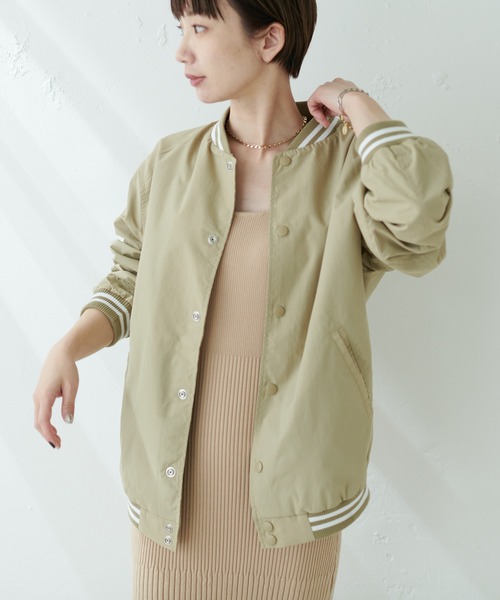 SKOOKUM（スクーカム）の「Skookum/スタジャン/スタジアムジャンパー（ブルゾン・レディース・ベージュ/ホワイト・MEDIUM）」の21枚目の写真