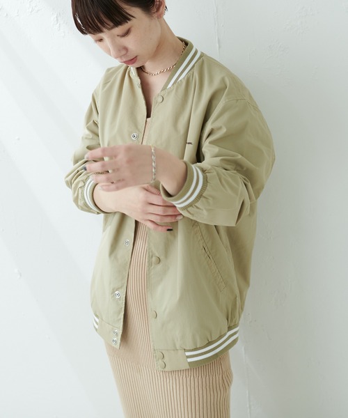 SKOOKUM（スクーカム）の「Skookum/スタジャン/スタジアムジャンパー（ブルゾン・レディース・ベージュ/ホワイト・MEDIUM）」の22枚目の写真