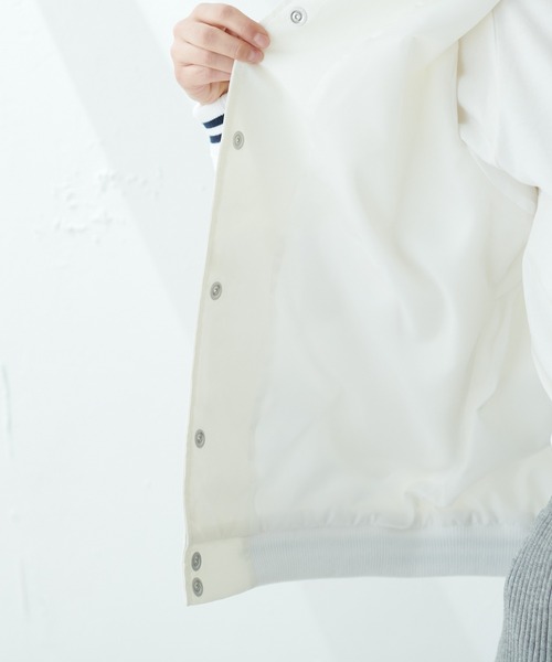 SKOOKUM（スクーカム）の「Skookum/スタジャン/スタジアムジャンパー（ブルゾン・レディース・ベージュ/ホワイト・MEDIUM）」の6枚目の写真