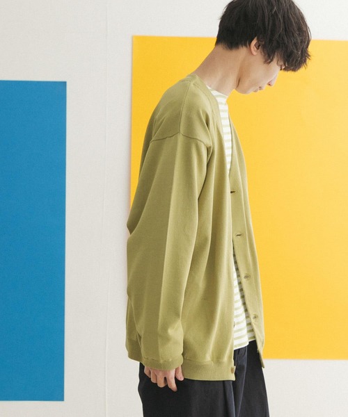 FORK&SPOON（フォークアンドスプーン）の「『ユニセックス』FORK&SPOON　Vネックカーディガン（カーディガン/ボレロ・メンズ・ブルー系その他/グリーン/アイボリー・5/4）」の10枚目の写真