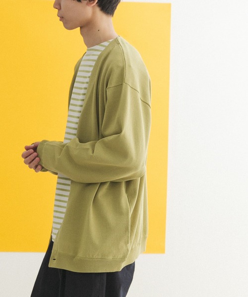 FORK&SPOON（フォークアンドスプーン）の「『ユニセックス』FORK&SPOON　Vネックカーディガン（カーディガン/ボレロ・メンズ・ブルー系その他/グリーン/アイボリー・5/4）」の12枚目の写真