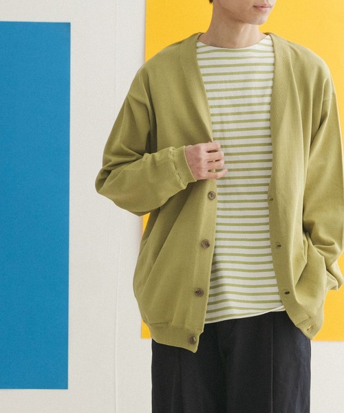 FORK&SPOON（フォークアンドスプーン）の「『ユニセックス』FORK&SPOON　Vネックカーディガン（カーディガン/ボレロ・メンズ・ブルー系その他/グリーン/アイボリー・5/4）」の14枚目の写真