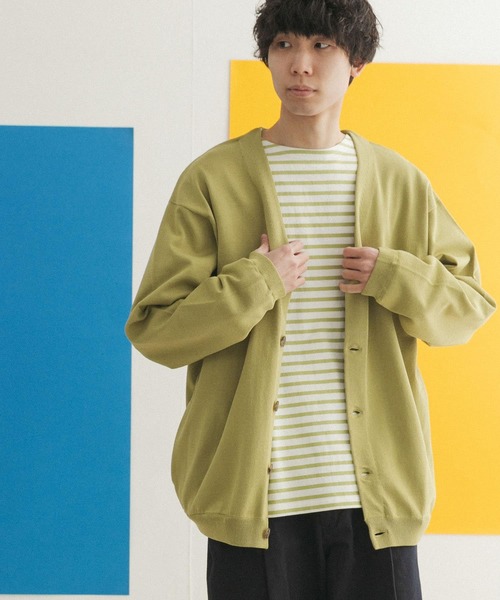 FORK&SPOON（フォークアンドスプーン）の「『ユニセックス』FORK&SPOON　Vネックカーディガン（カーディガン/ボレロ・メンズ・ブルー系その他/グリーン/アイボリー・5/4）」の15枚目の写真