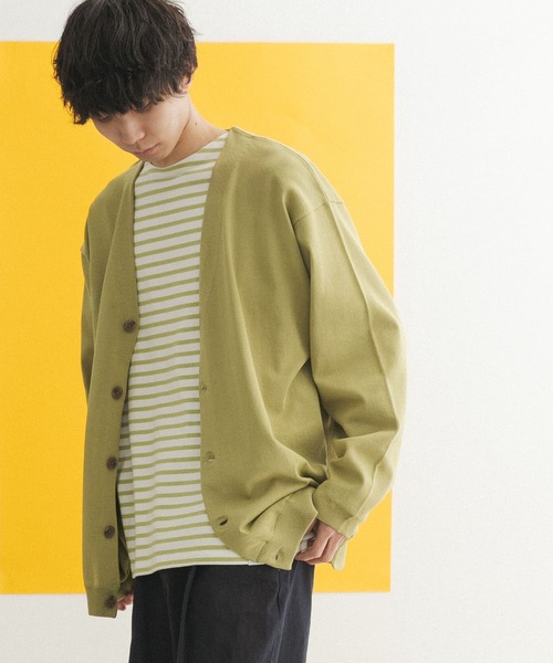 FORK&SPOON（フォークアンドスプーン）の「『ユニセックス』FORK&SPOON　Vネックカーディガン（カーディガン/ボレロ・メンズ・ブルー系その他/グリーン/アイボリー・5/4）」の16枚目の写真