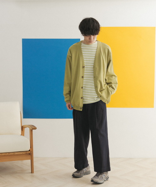 FORK&SPOON（フォークアンドスプーン）の「『ユニセックス』FORK&SPOON　Vネックカーディガン（カーディガン/ボレロ・メンズ・ブルー系その他/グリーン/アイボリー・5/4）」の17枚目の写真