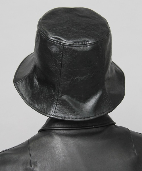 glabella（グラベラ）の「ヴィンテージレザー風 フェイクレザー チューリップハット / 深め（ハット・レディース・ブラック・FREE）」の20枚目の写真