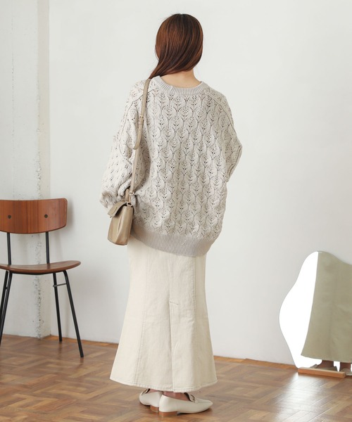 SENSE OF PLACE by URBAN RESEARCH（センスオブプレイスバイアーバンリサーチ）の「デニムマーメイドスカート（デニムスカート・レディース・ブラック/アイボリー/ライトインディゴブルー/ワンウォッシュ・SMALL/MEDIUM）」の20枚目の写真