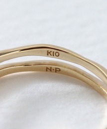 NOIR DE POUPEE（ノワールドプーペ）の「K10 ニュアンス 2連 リング