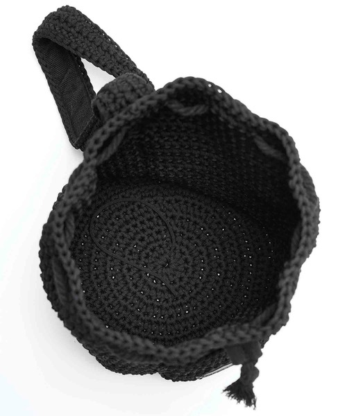 X-girl（エックスガール）の「KNIT BONSAC（ショルダーバッグ・レディース・ホワイト/ブラック・ONE SIZE）」の6枚目の写真