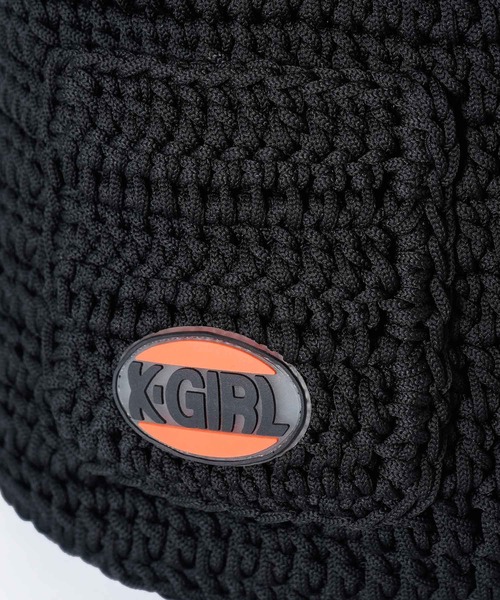 X-girl（エックスガール）の「KNIT BONSAC（ショルダーバッグ・レディース・ホワイト/ブラック・ONE SIZE）」の5枚目の写真