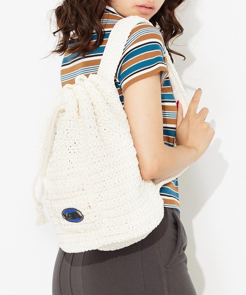 X-girl（エックスガール）の「KNIT BONSAC（ショルダーバッグ・レディース・ホワイト/ブラック・ONE SIZE）」の18枚目の写真