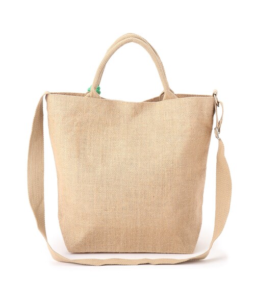 grove（グローブ）の「◆ジュートタッセルポケメッセージ2WAYトート（トートバッグ・レディース・ブラック/グリーン/レモンイエロー/レッド系1・00）」の7枚目の写真