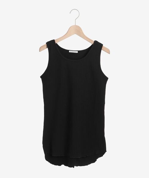 le.coeur blanc（ルクールブラン）の「ランダムリブタンク（タンクトップ・レディース・ブラック/オフホワイト/カーキオリーブ/グレイッシュベージュ・38）」の2枚目の写真