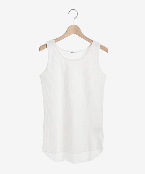 le.coeur blanc（ルクールブラン）の「ランダムリブタンク（タンクトップ・レディース・ブラック/オフホワイト/カーキオリーブ/グレイッシュベージュ・38）」の10枚目の写真