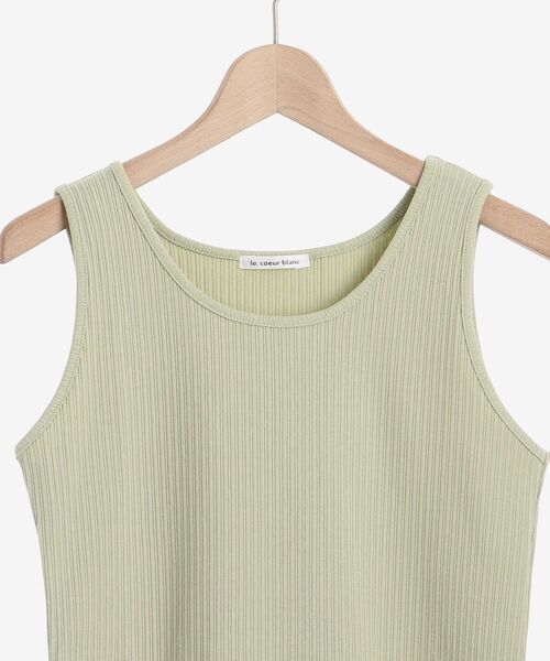 le.coeur blanc（ルクールブラン）の「ランダムリブタンク（タンクトップ・レディース・ブラック/オフホワイト/カーキオリーブ/グレイッシュベージュ・38）」の13枚目の写真