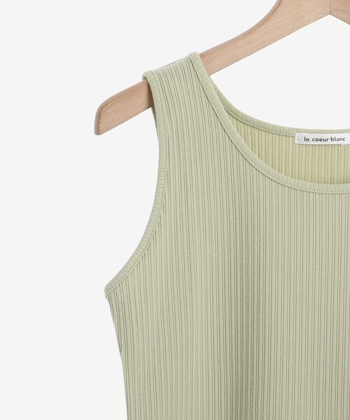 le.coeur blanc（ルクールブラン）の「ランダムリブタンク（タンクトップ・レディース・ブラック/オフホワイト/カーキオリーブ/グレイッシュベージュ・38）」の14枚目の写真